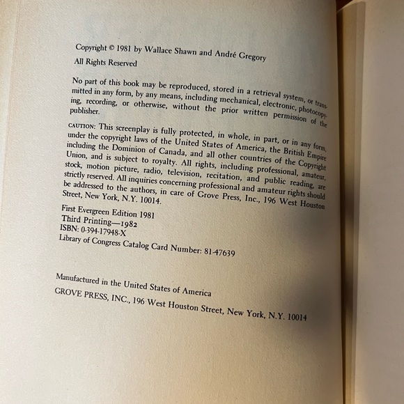 My Dinner with Andre by Wallace Shawn and Andre Gregory. 1981. - Picture 3 of 3